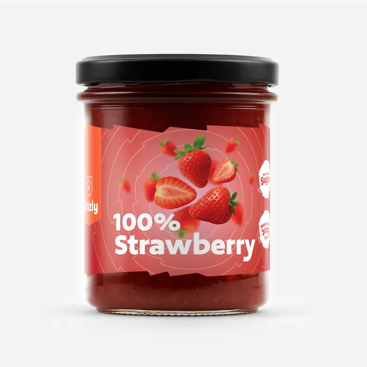 100% Jahoda bez přidaného cukru s extra kousky ovoce