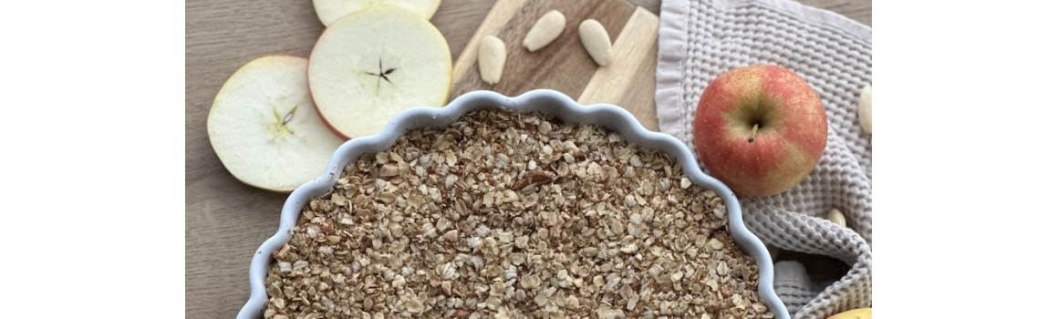 Zapečené bezlepkové vločky s jablky