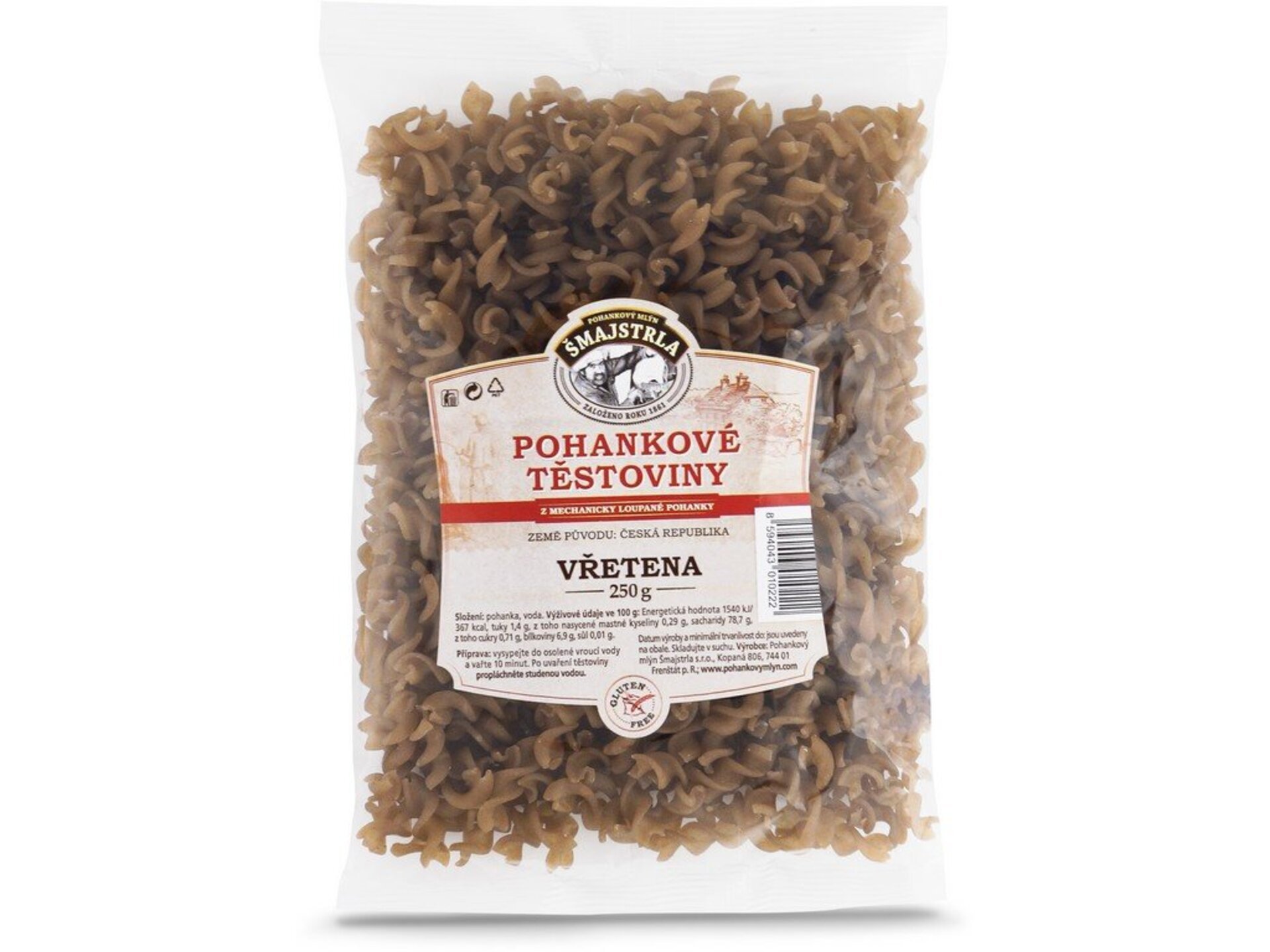 Šmajstrla Pohankové těstoviny vřetena 250 g Obrázek