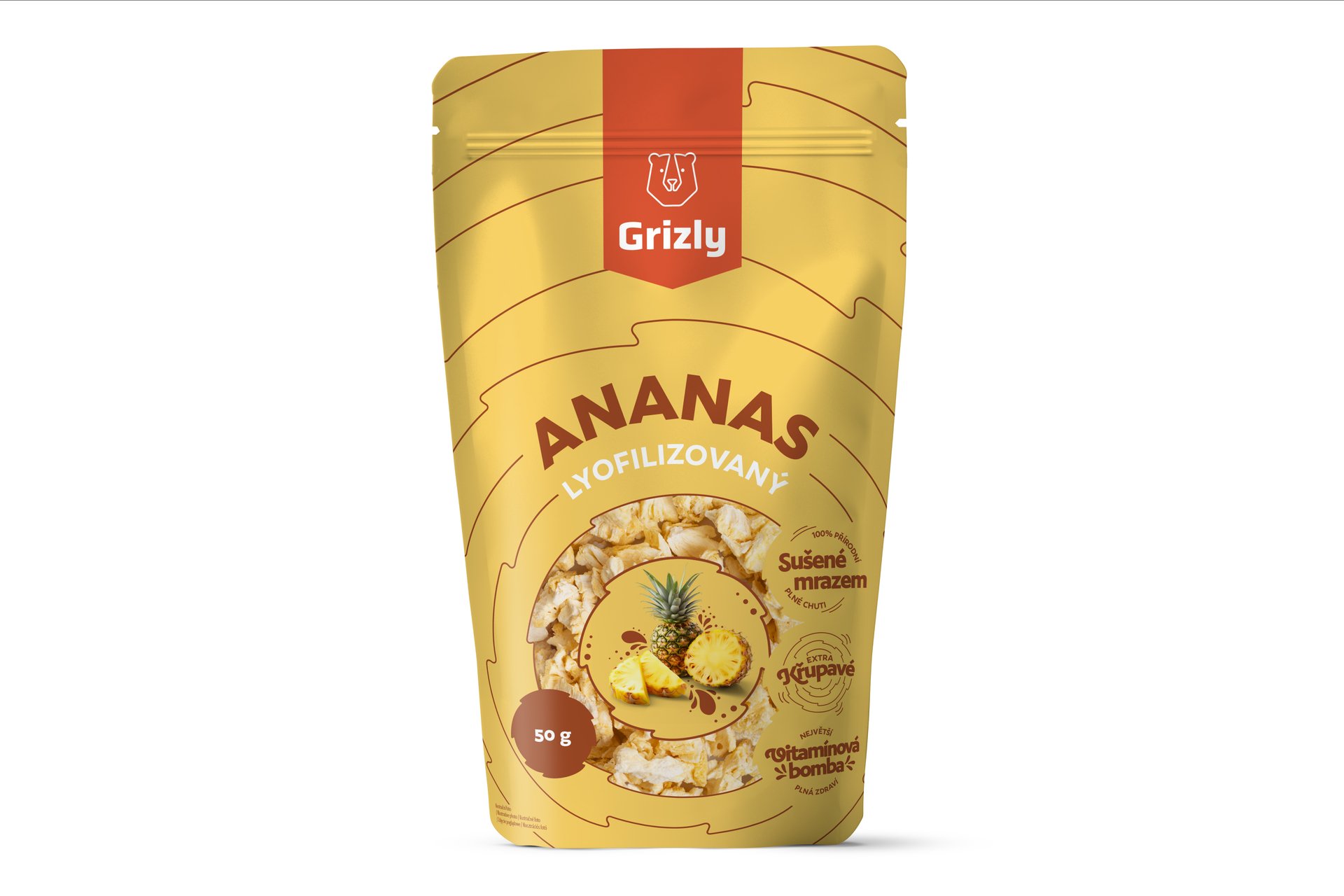 GRIZLY Ananas lyofilizovaný 50 g Obrázek