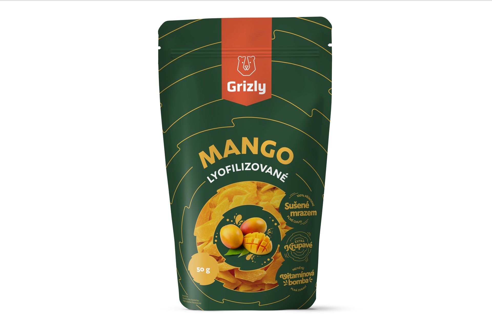 GRIZLY Mango lyofilizované 50 g sáček Obrázek