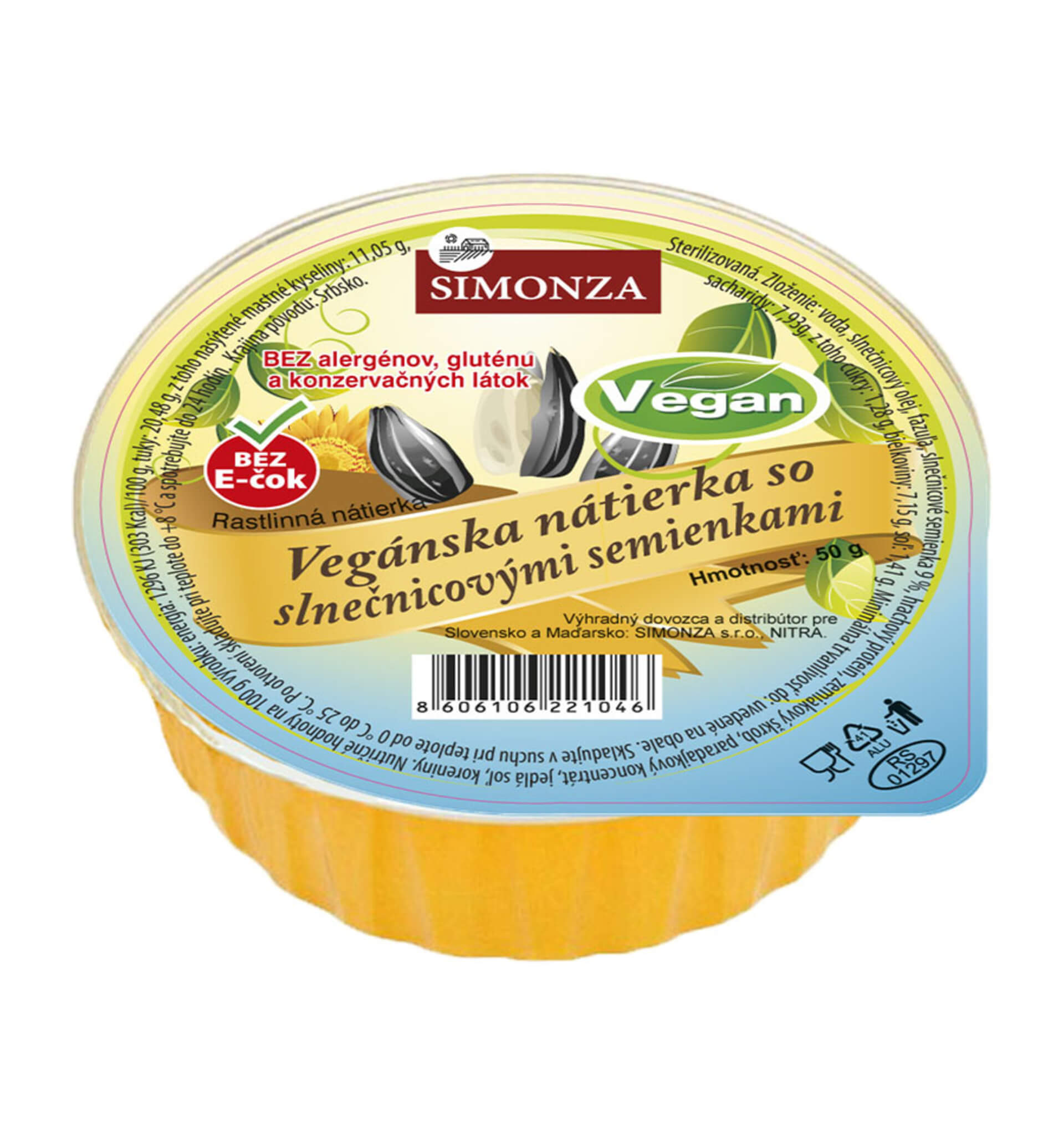 Simonza Veganská pomazánka se slunečnicovými semínky 50 g Obrázek