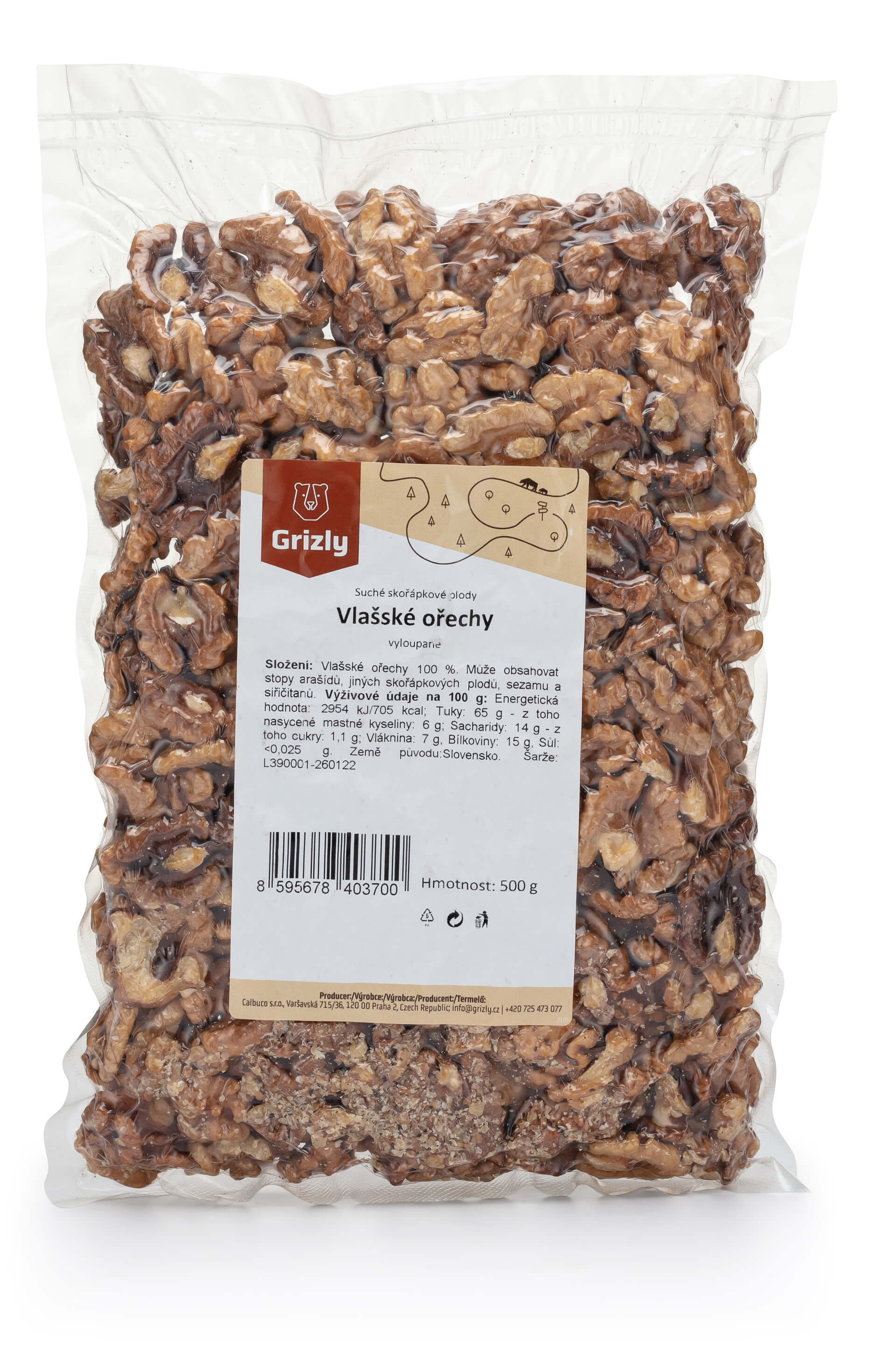 GRIZLY Vlašské ořechy 500 g Obrázek