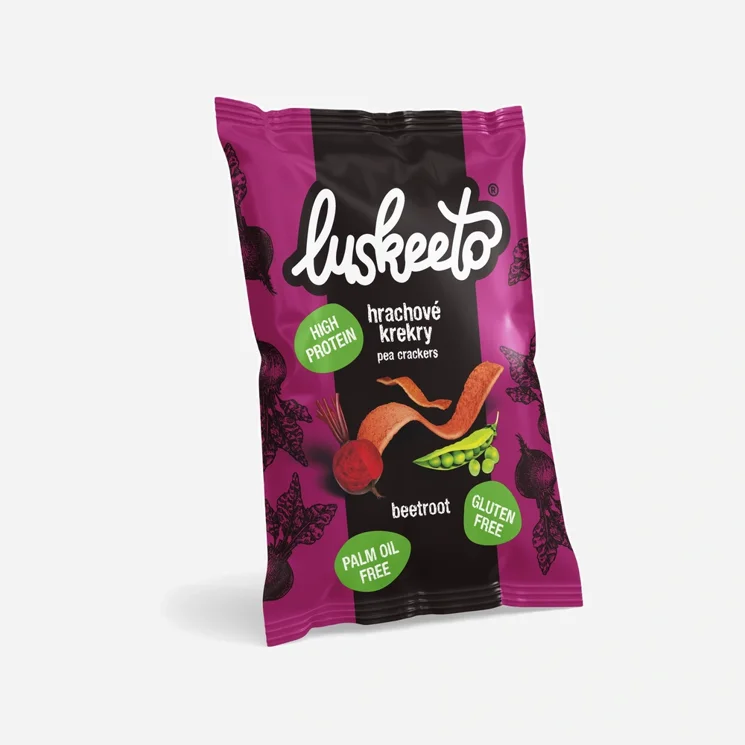 Luštěninové krekry s červenou řepou