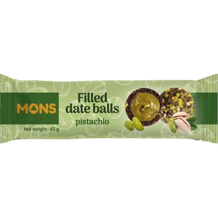 Plněné datlové kuličky s pistáciemi
