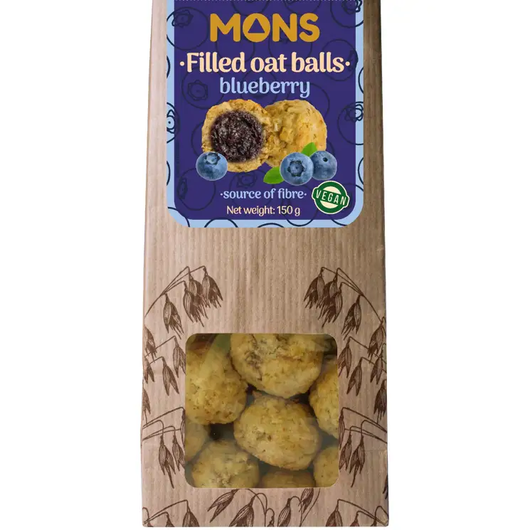 Plněné ovesné kuličky s borůvkami