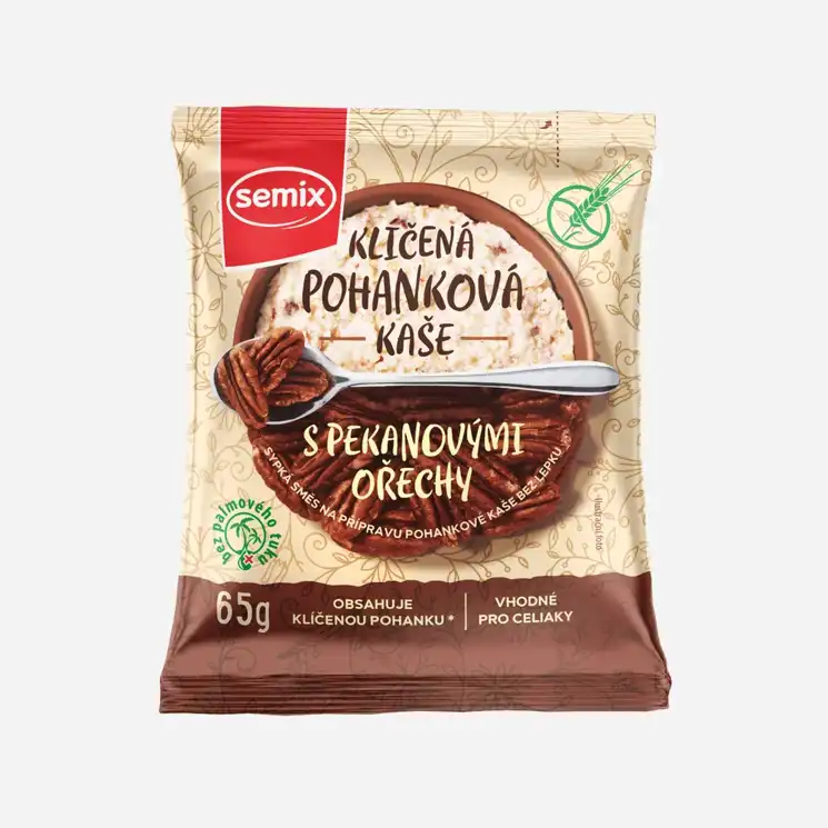 Pohanková kaše s pekanovými ořechy bez lepku