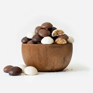 Tříbarevné sušenky v čokoládě