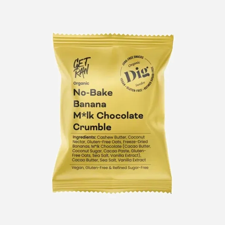 Tyčinka ovesná nepečená se světlou čokoládou a banánem BIO