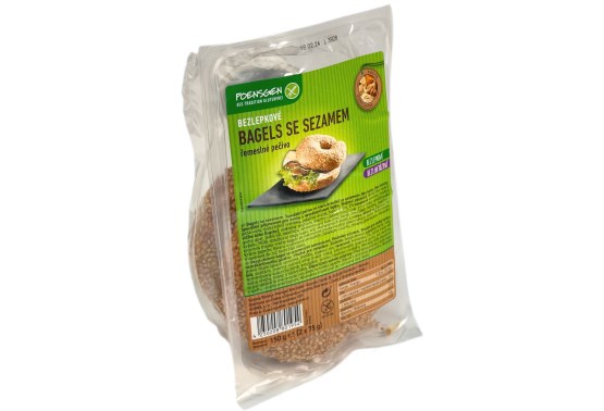 Bagels (kroužky) se sezamem bez lepku a bez laktózy 2x75 g