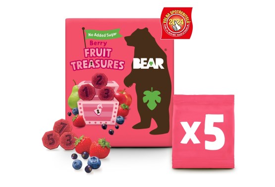 Bear Fruit Treasures Berry jahoda a borůvka 5x20 g