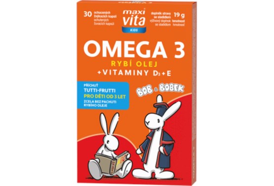 Bob a Bobek Omega 3 + vitamín D, E 30 tablet