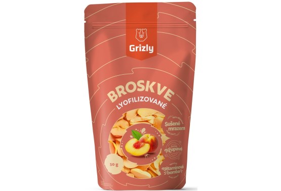 Broskve lyofilizované