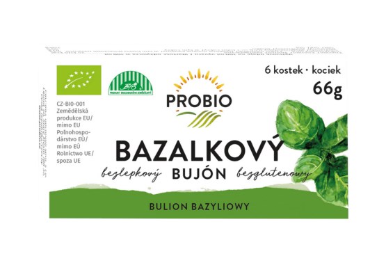 Bujón bazalkový kostky BIO 66 g