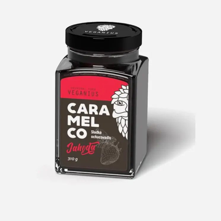 Caramelco jahoda sklo