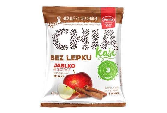 CHIA KAŠE jablko a skořice bez lepku