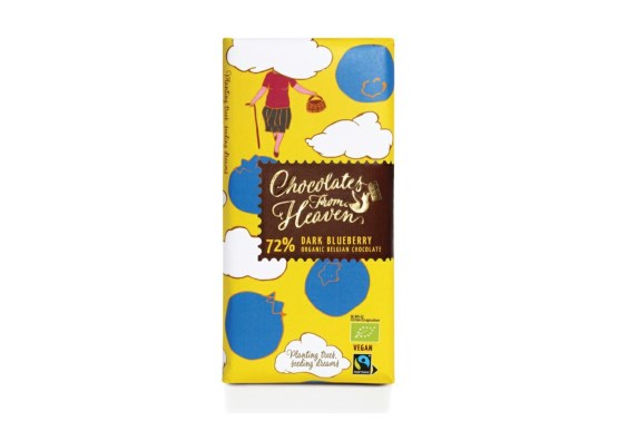 Chocolates From Heaven Hořká čokoláda s borůvkami 72% BIO