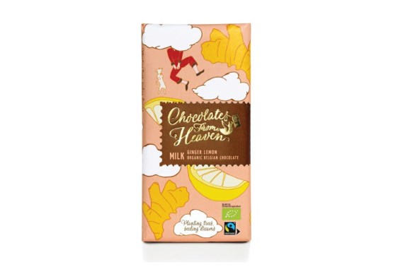 Chocolates From Heaven Mléčná čokoláda se zázvorem a citronem 37% BIO