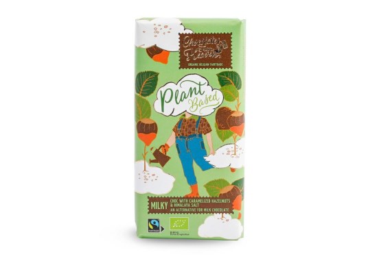 Chocolates From Heaven Rýžová VEGAN čokoláda s karamelizovanými lískovými oříšky a himalájskou solí 44% BIO