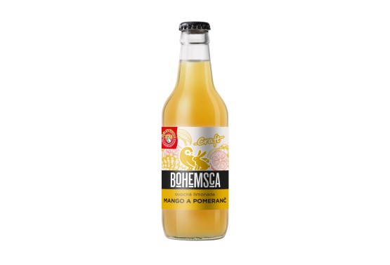 Craft limonáda mango a pomeranč sklo