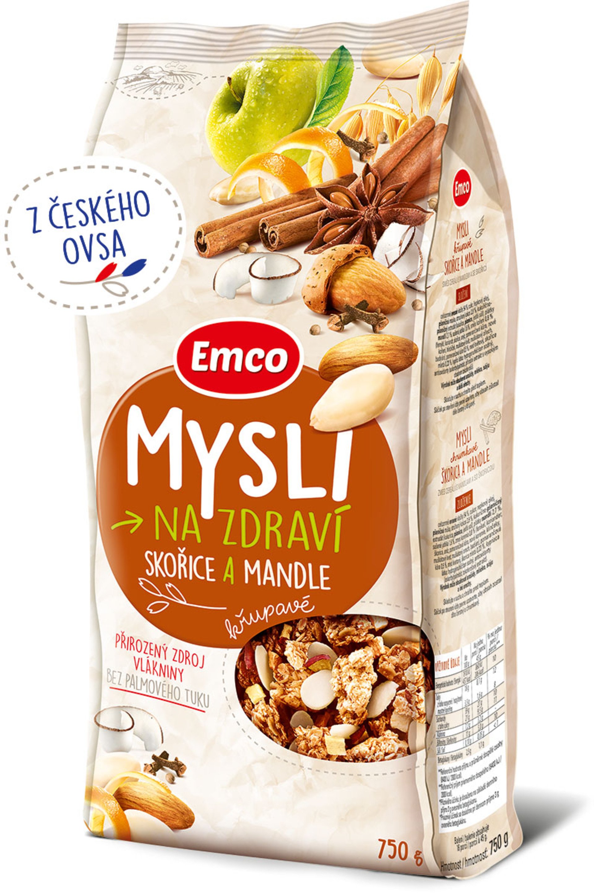 Emco Mysli křupavé - Skořice a mandle 750 g Obrázek