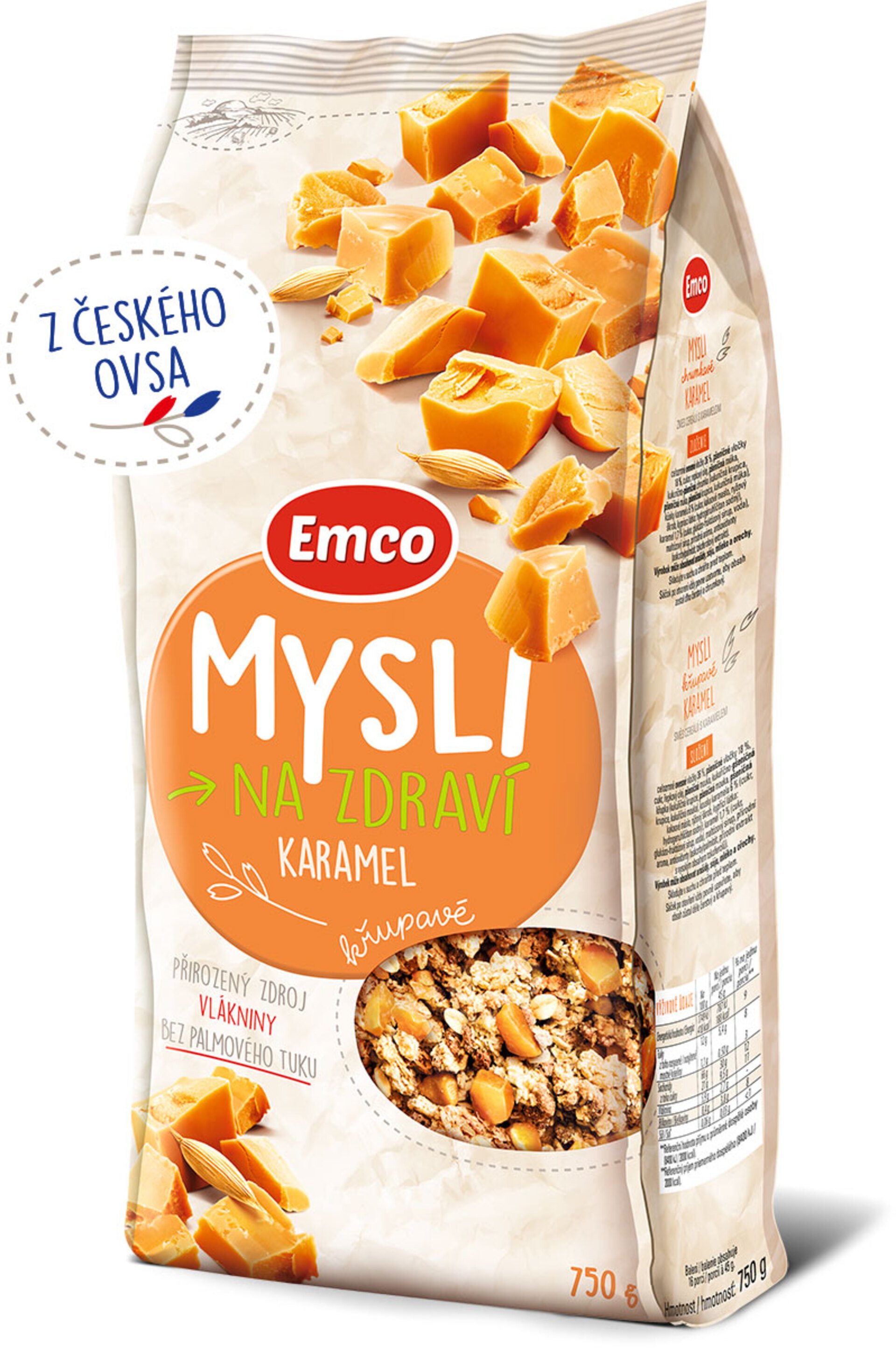 Emco Mysli křupavé - Kousky karamelu 750 g Obrázek