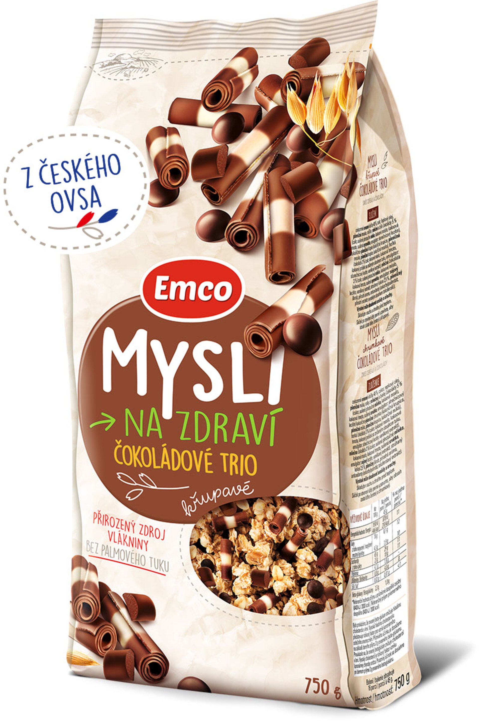 Emco Mysli křupavé - Čokoládové trio 750 g Obrázek