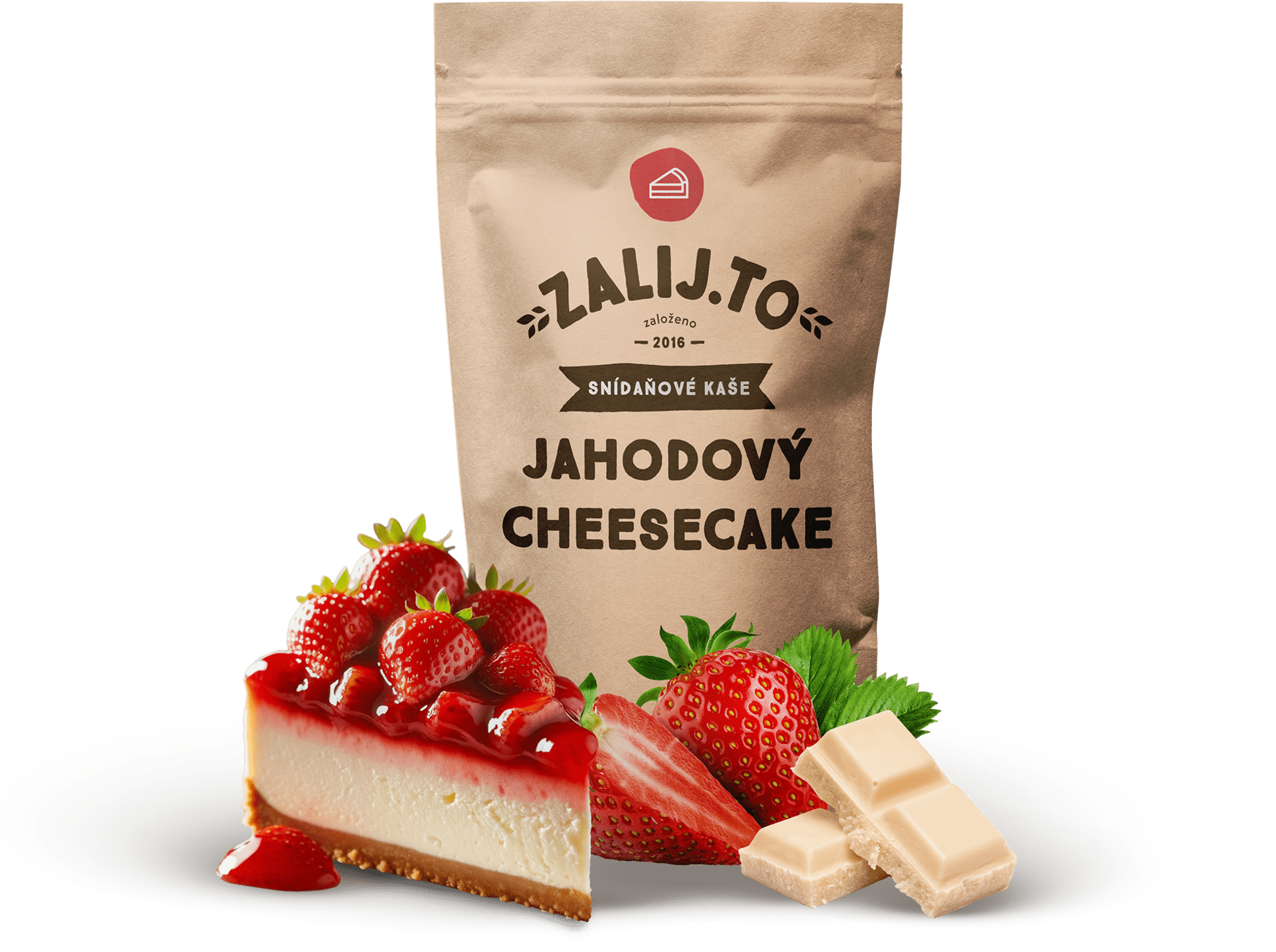 Zalij.To Ovesná kaše jahodový cheesecake 500 g