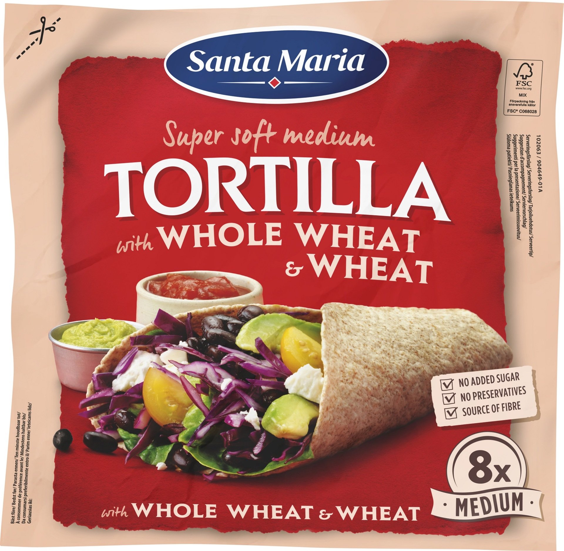 Santa Maria Tortilla whole wheat 320 g celozrnná Obrázek