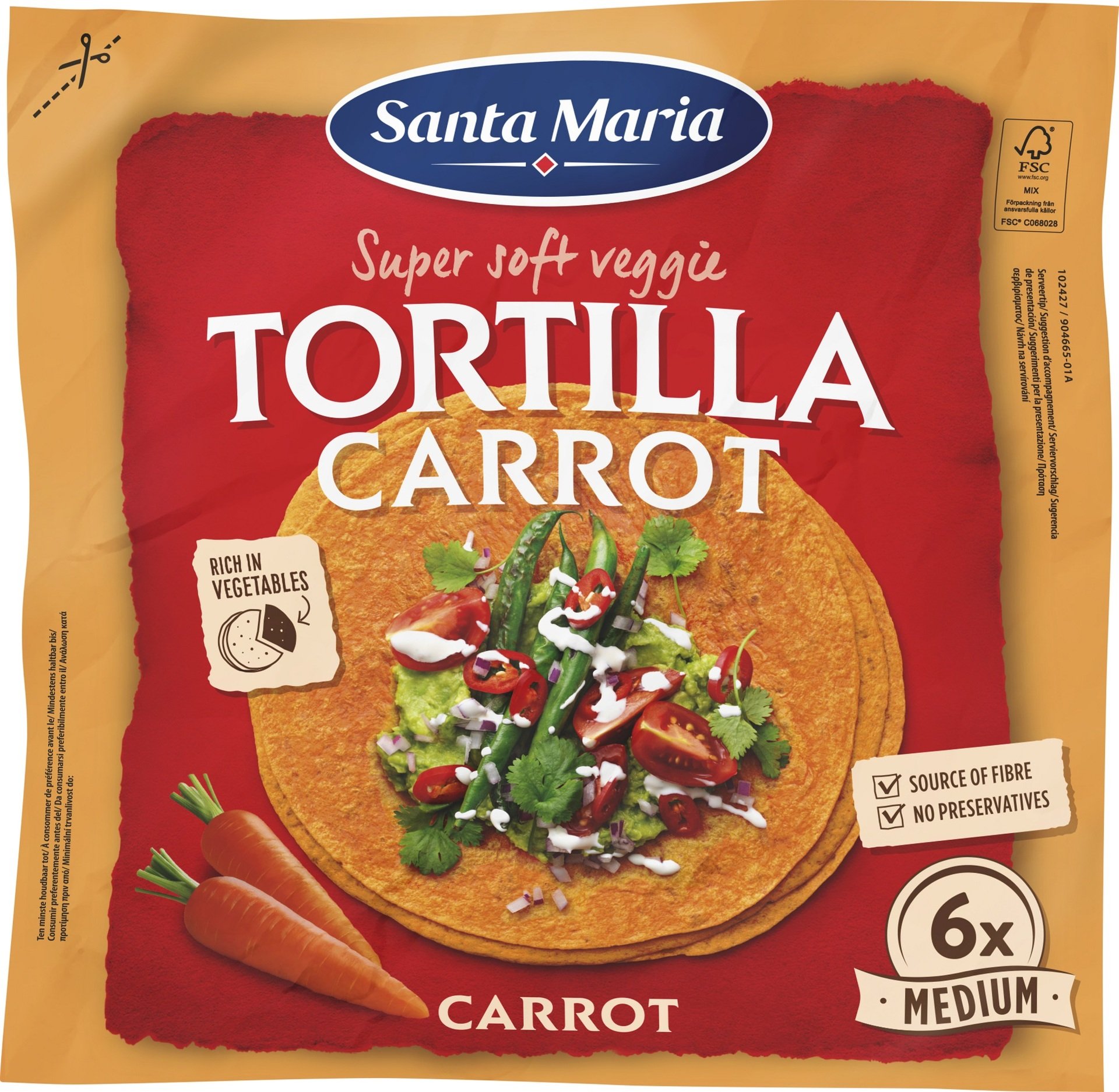 Santa Maria Veggie tortilla mrkev 240 g Obrázek