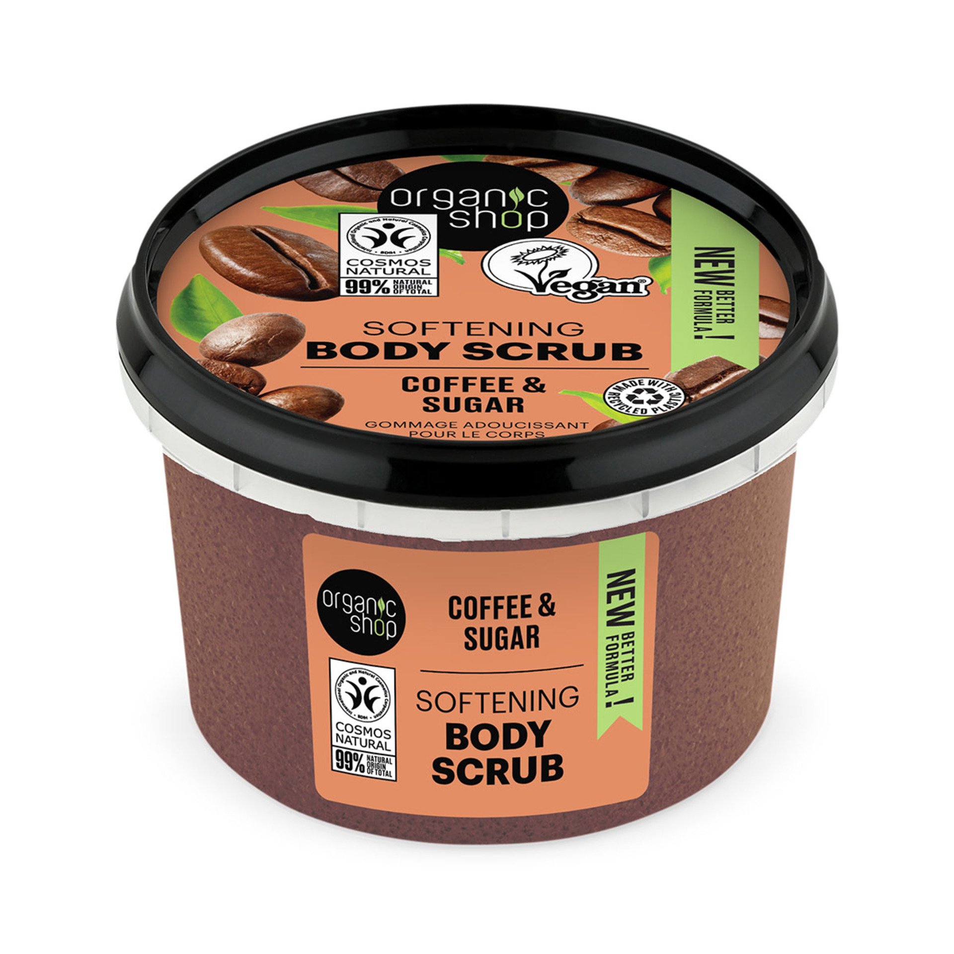 Organic Shop Zjemňující tělový peeling káva a cukr 250 ml