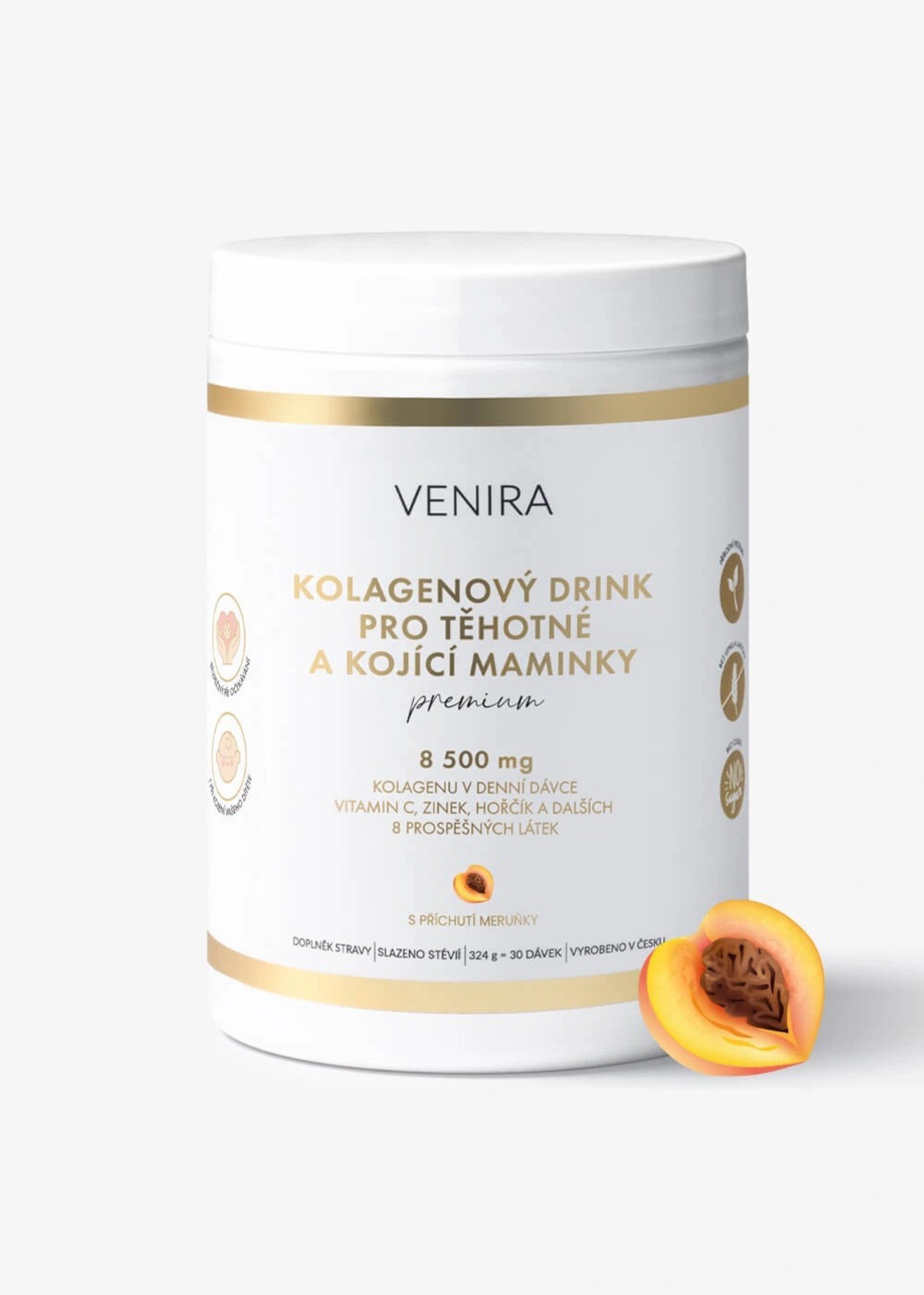 Venira Premium kolagenový drink pro těhotné a kojící maminky meruňka 324 g