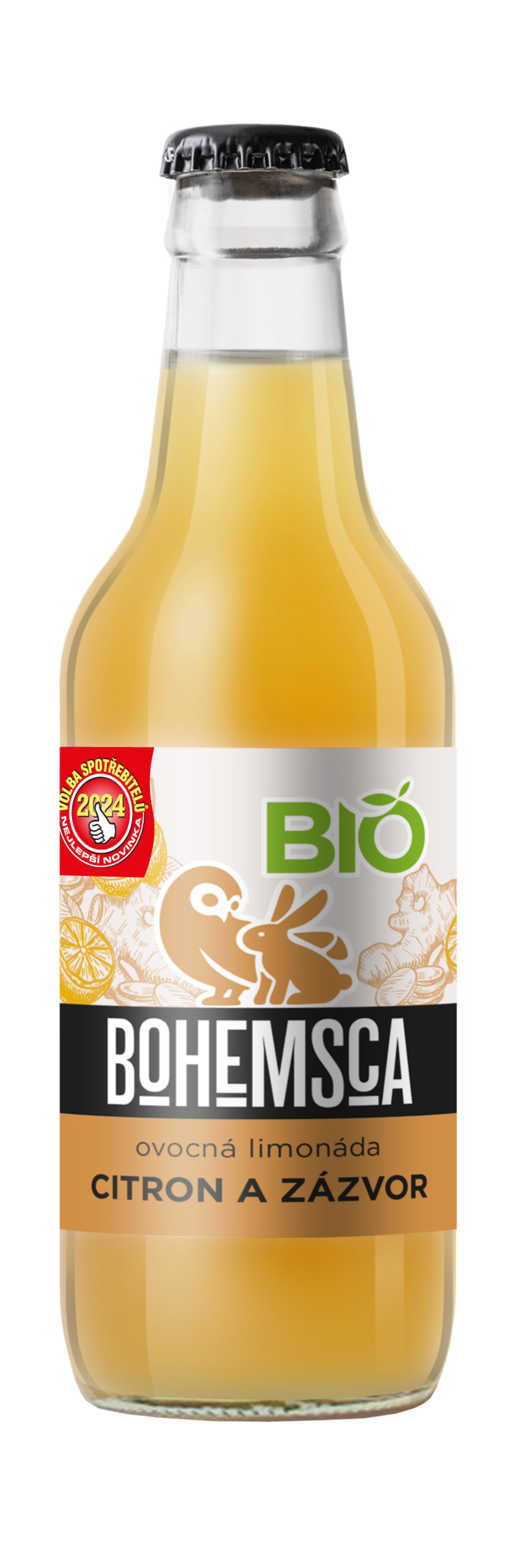 Bohemsca Zahradní limonáda citrón a zázvor BIO 330 ml Obrázek