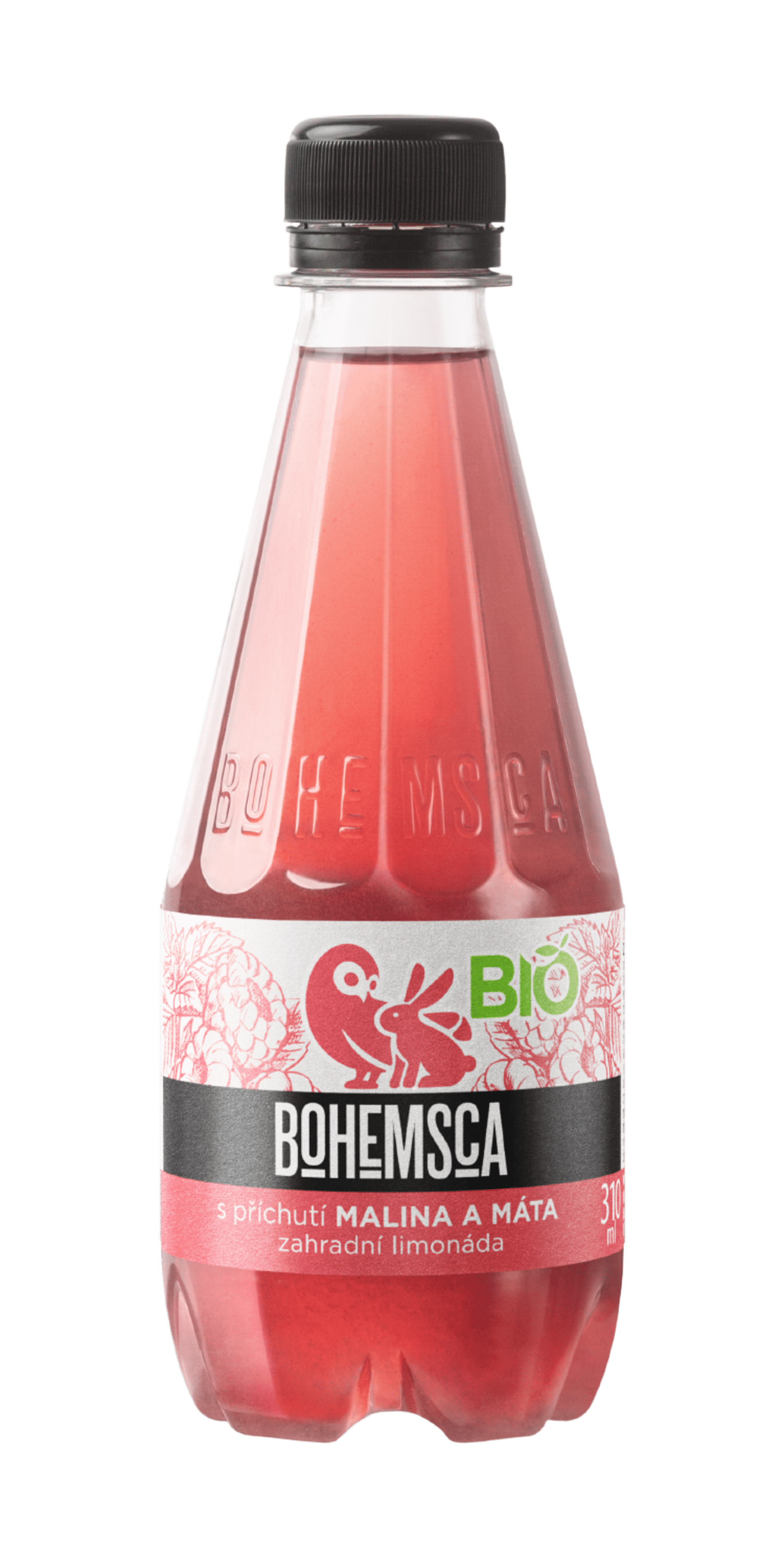 Bohemsca Zahradní limonáda malina a máta pet BIO 310 ml