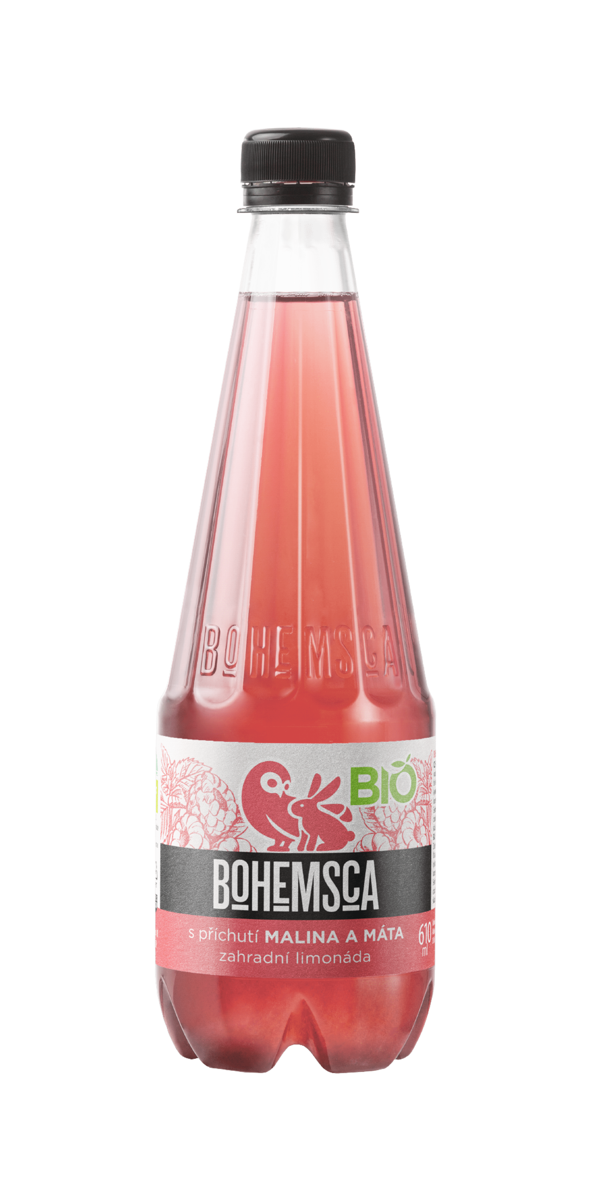 Bohemsca Zahradní limonáda malina a máta pet BIO 610 ml