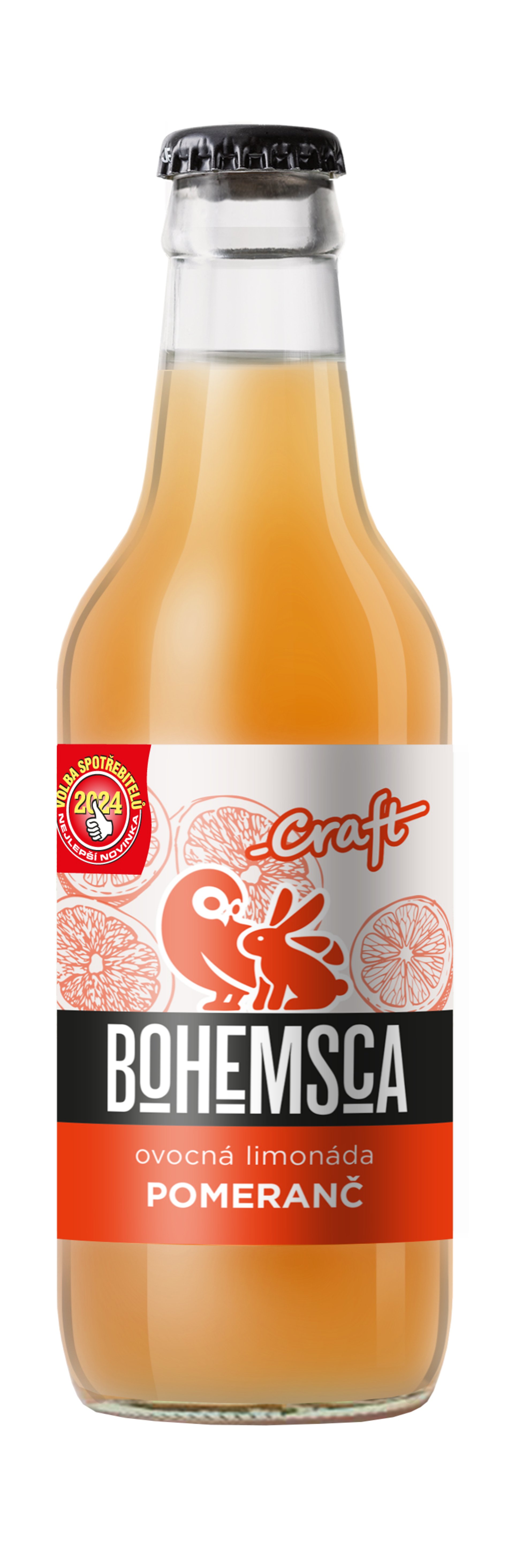 Bohemsca Craft limonáda pomeranč sklo 330 ml Obrázek