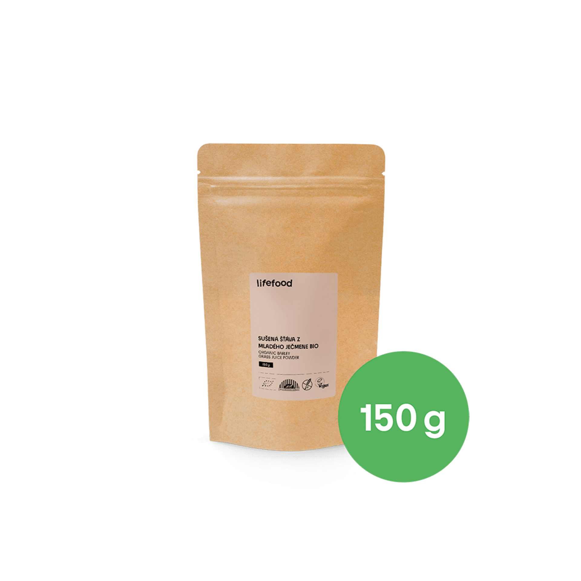 Lifefood Mladý ječmen – sušená šťáva BIO 150 g