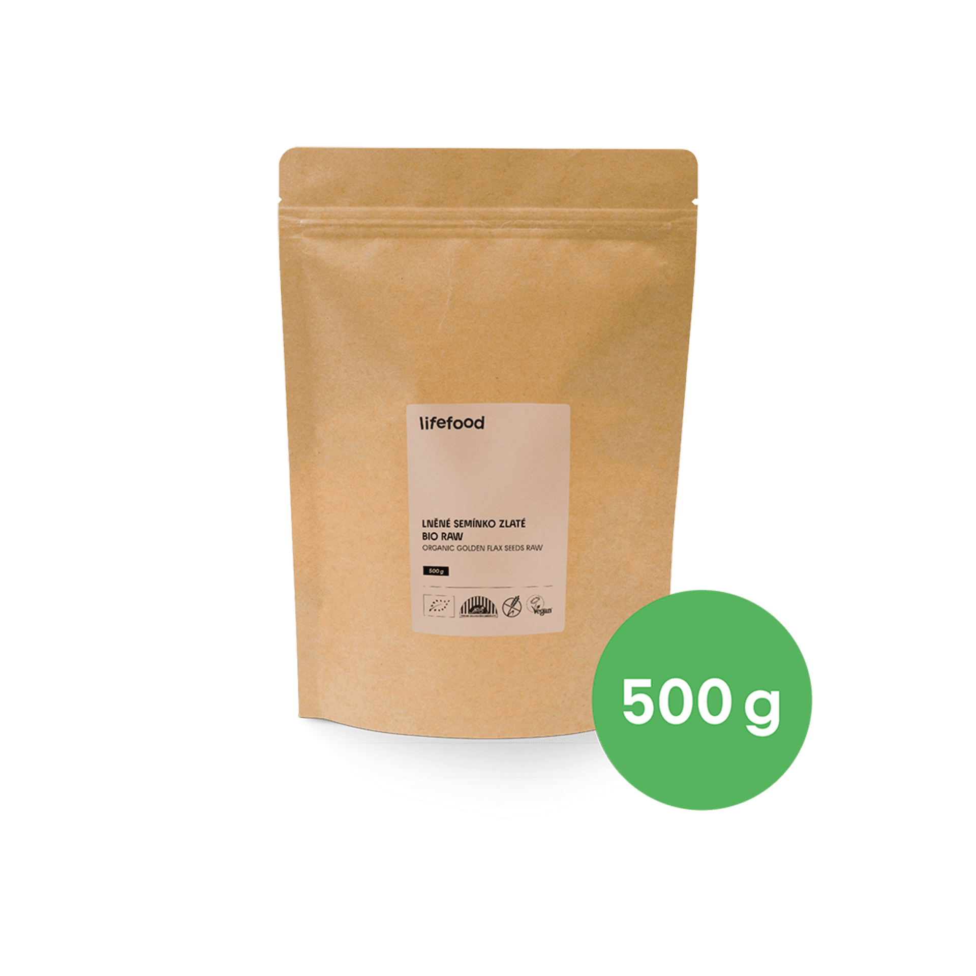 Lifefood Lněné semínko zlaté raw BIO 500 g