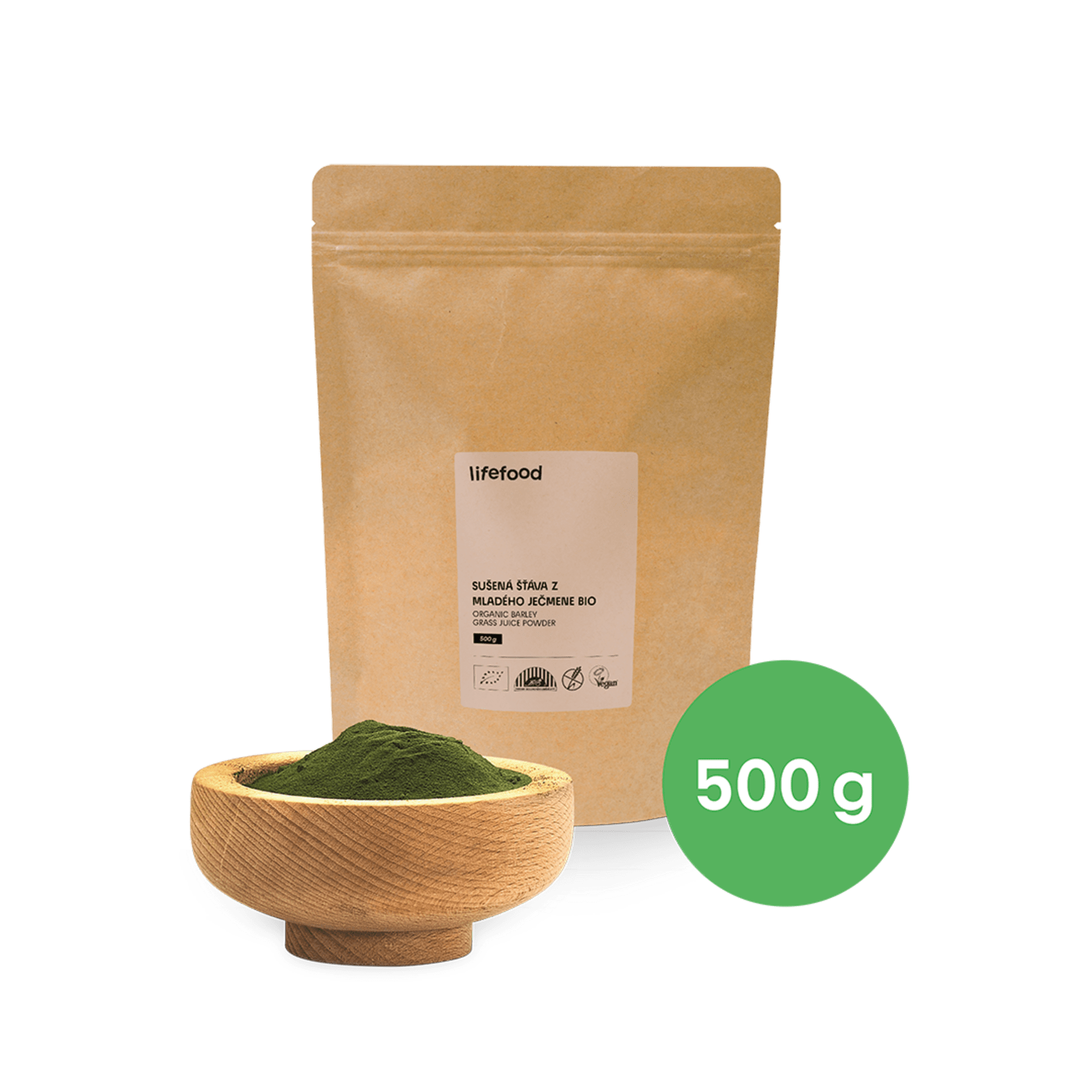 Lifefood Mladý ječmen – sušená šťáva BIO 500 g