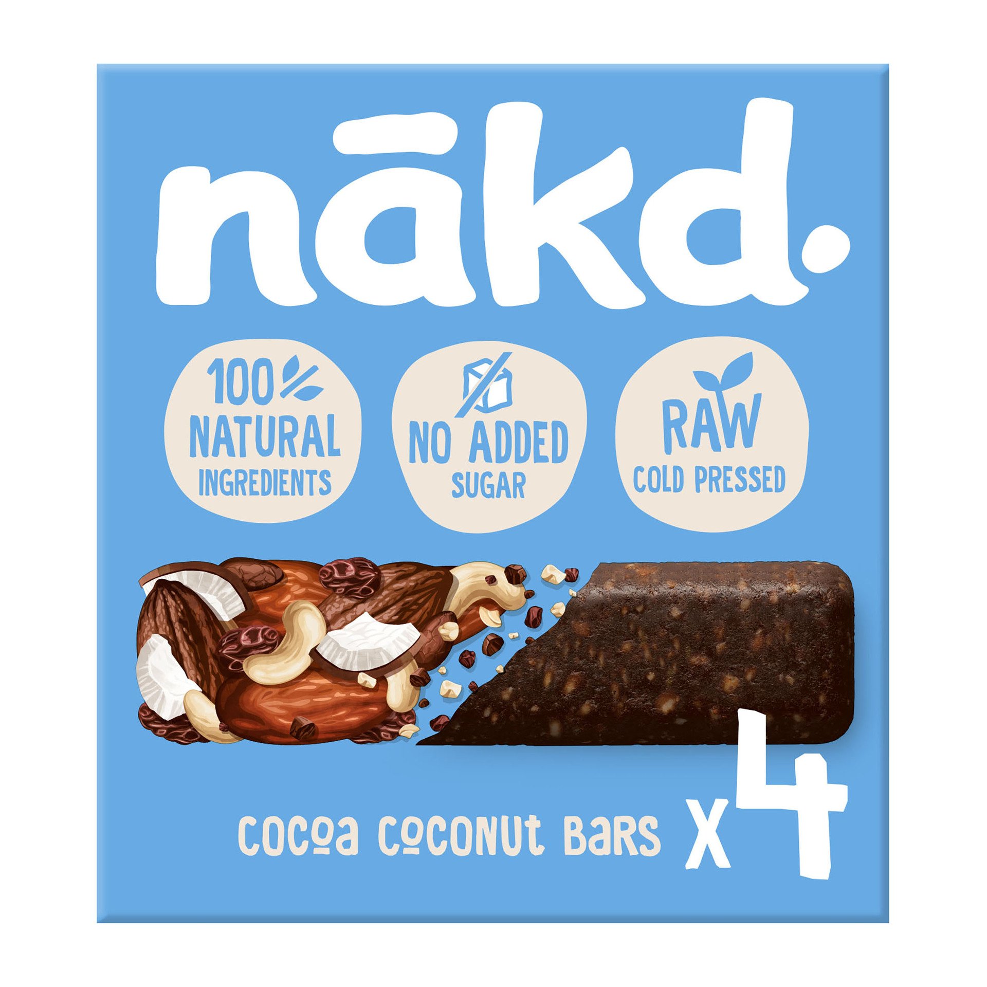 NAKD Cocoa Coconut - RAW tyčinky z ovoce a ořechů s kokosem 35g x 4
