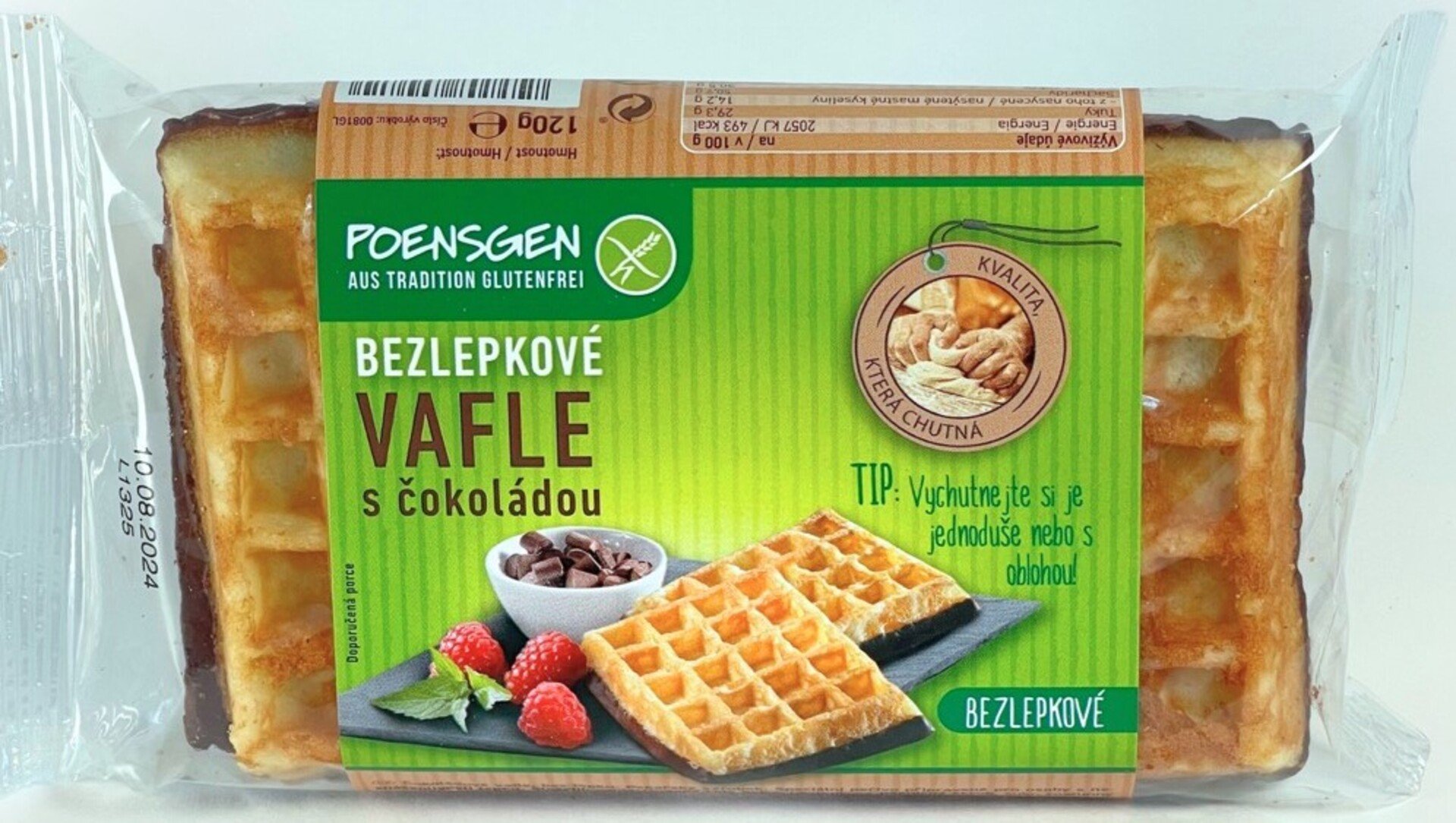 Poensgen Vafle extra měkké s čokoládou bez lepku 120 g Obrázek