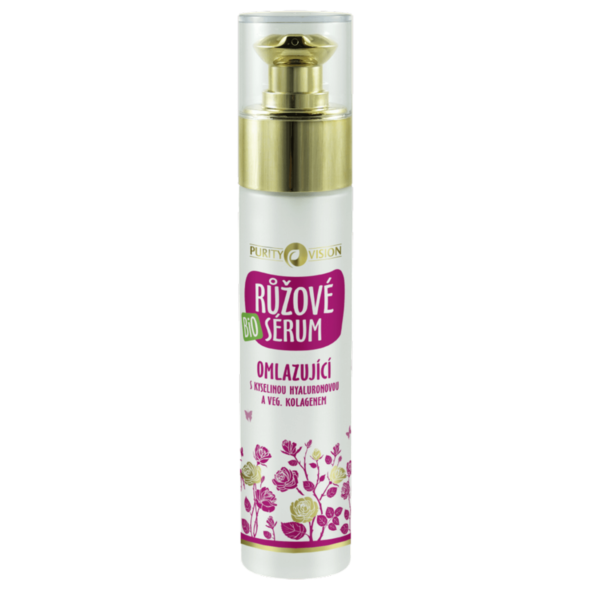 Purity Vision - Růžové omlazující hyaluronové sérum BIO, 50 ml Obrázek