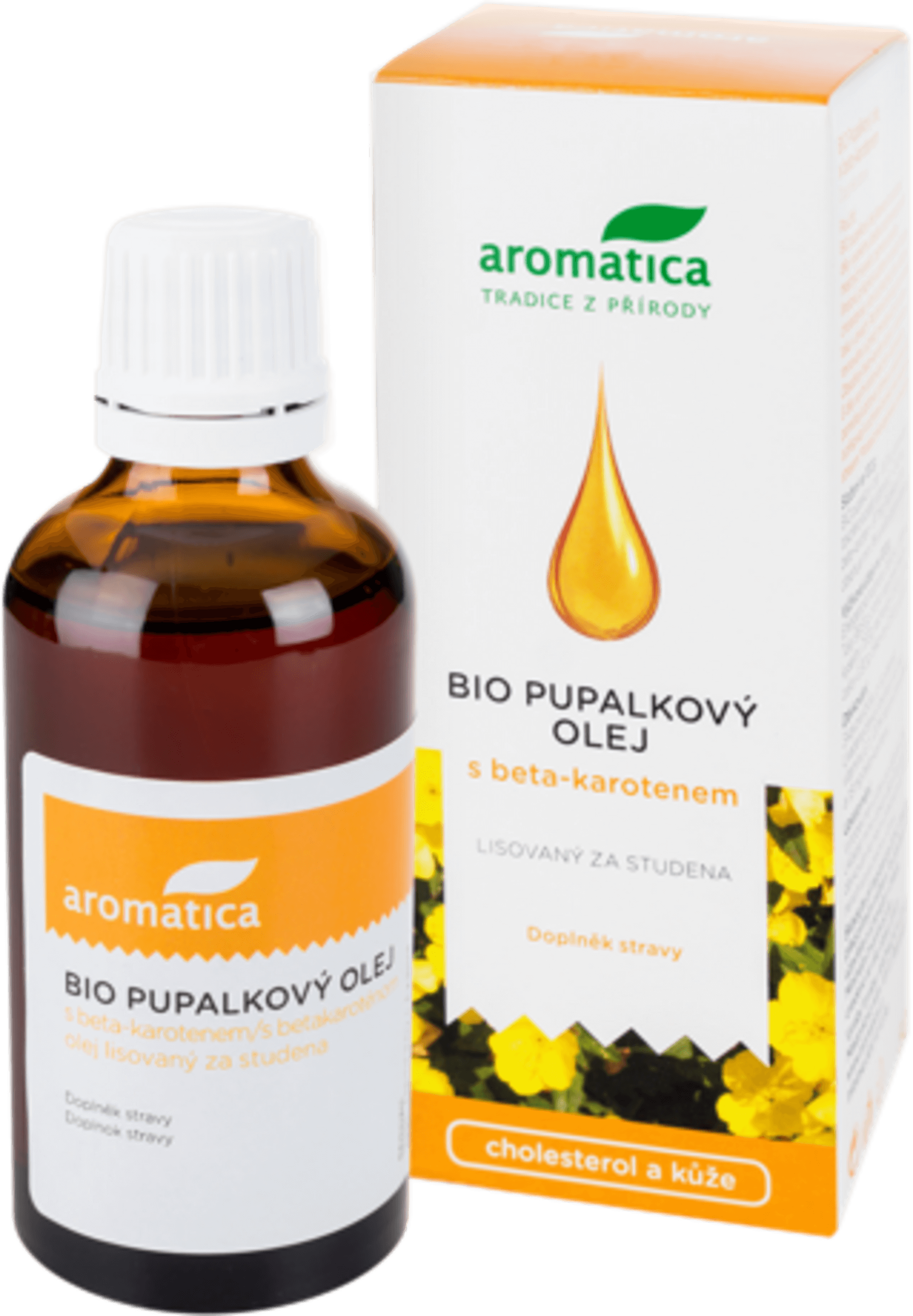 Pupalkový olej s vit E a beta-karot 50ml Aromatica