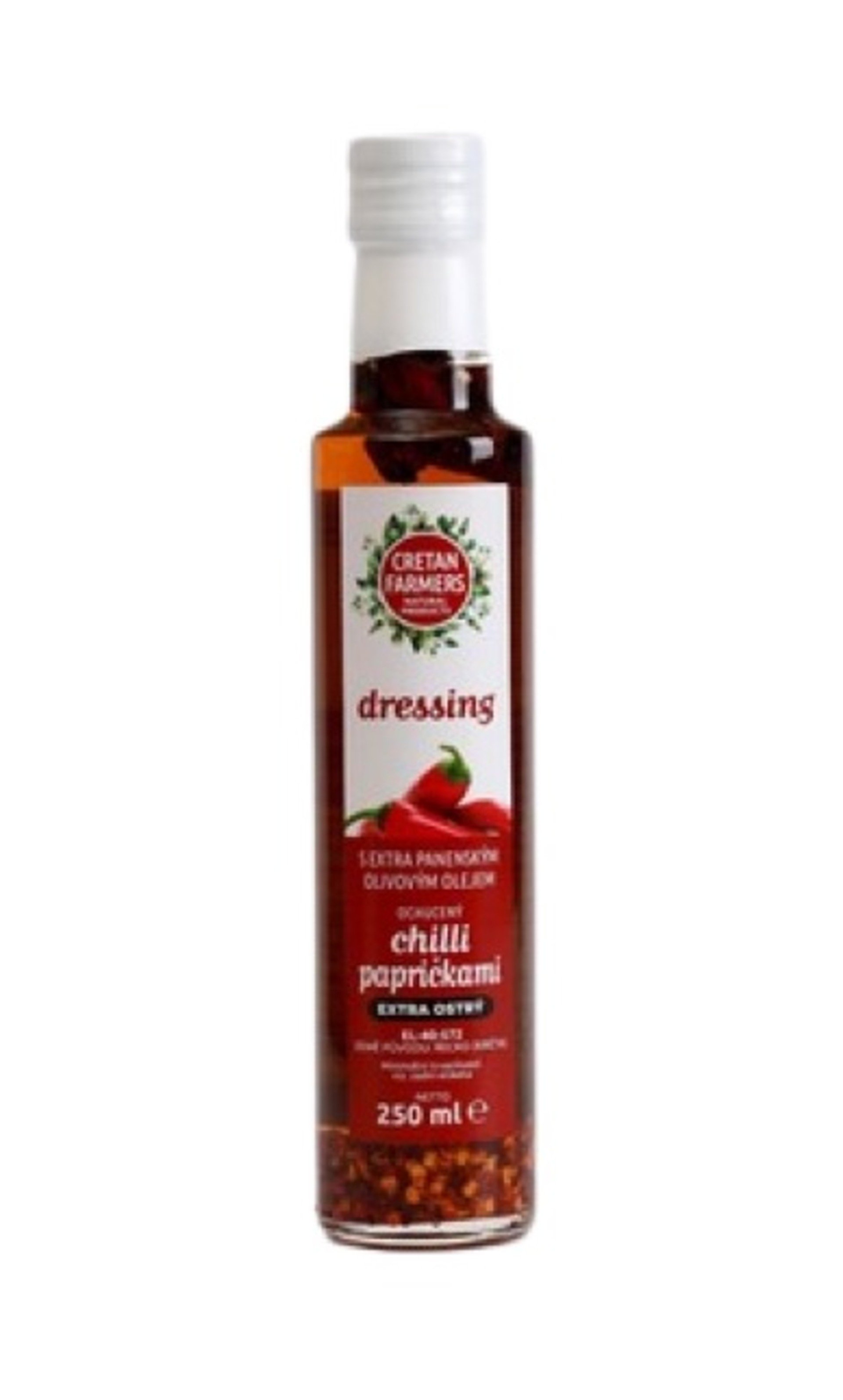 Cretan Farmers Extra panenský olivový olej s chilli, extra pálivý 250 ml