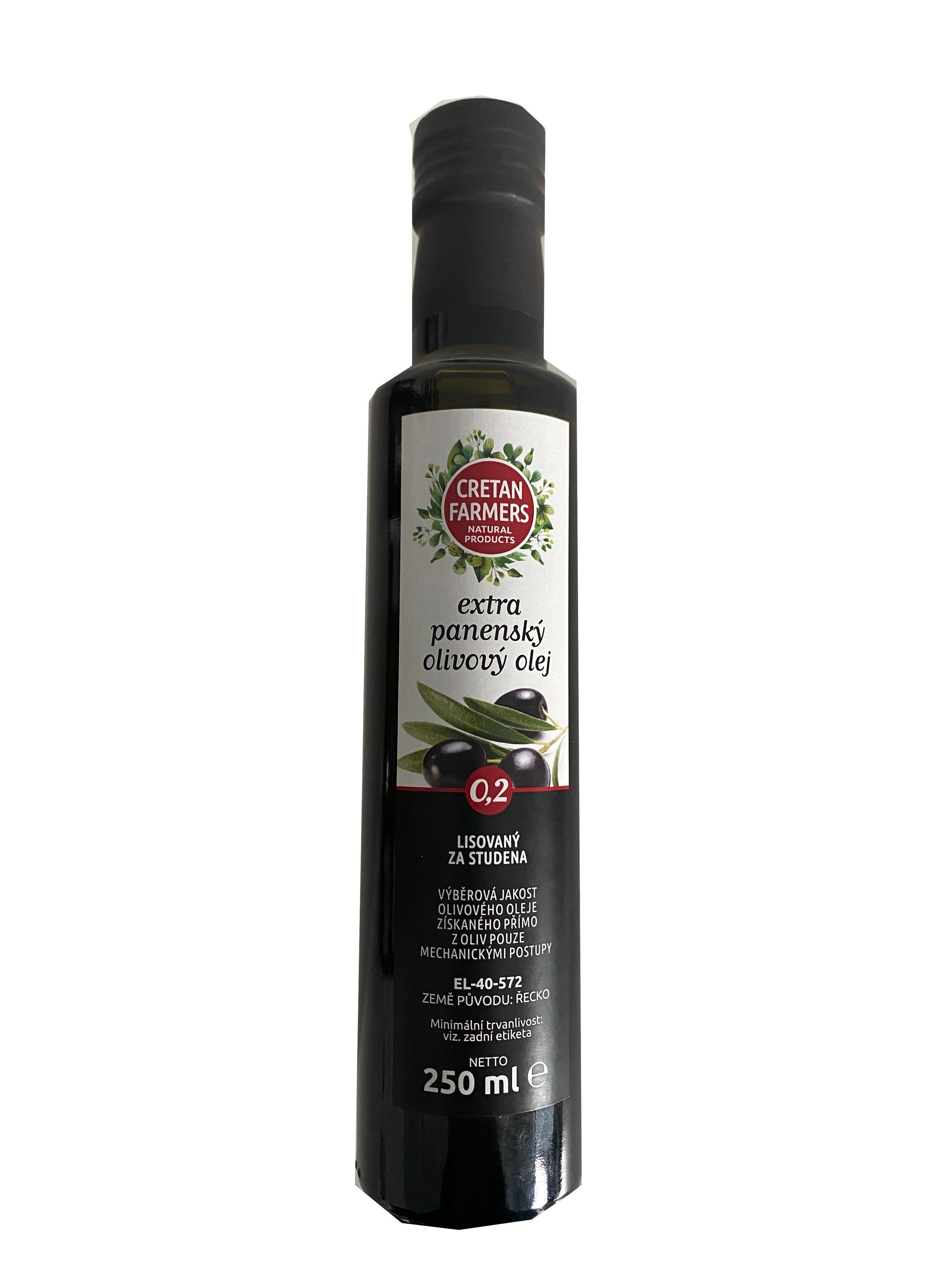 Cretan Farmers Extra panenský olivový olej 250 ml sklo