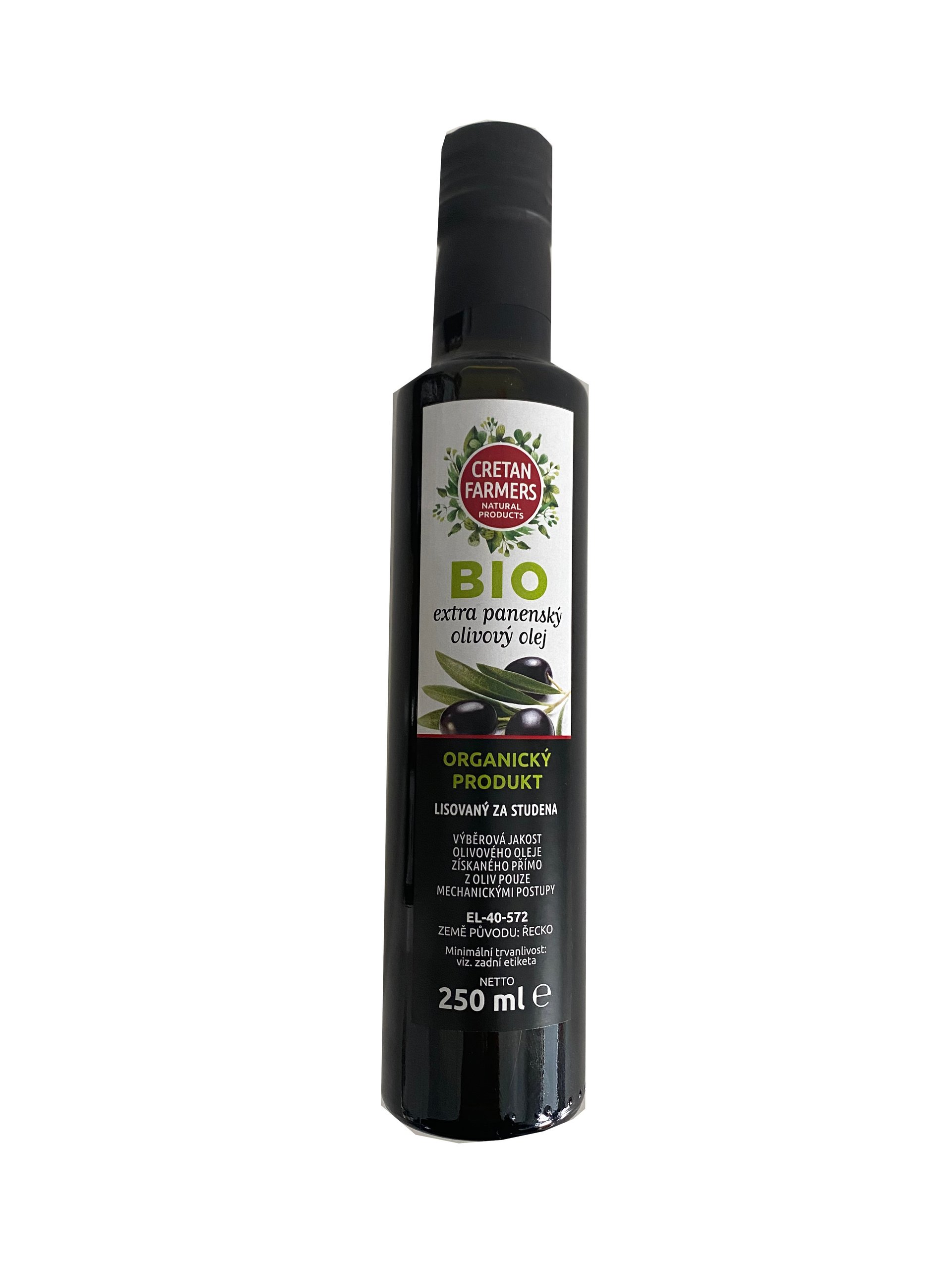 Cretan Farmers Extra panenský olivový olej BIO 250 ml sklo