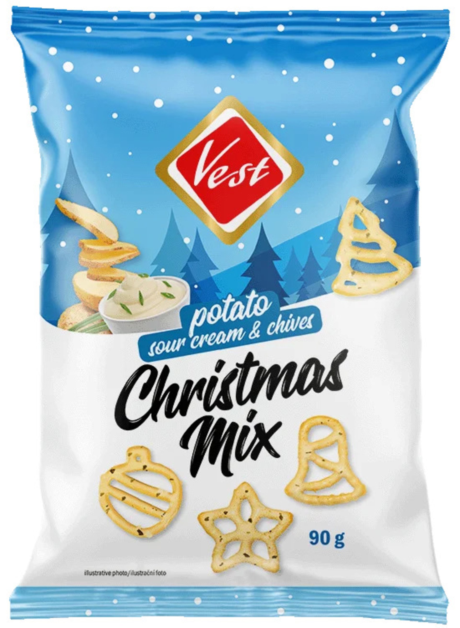 Vest Christmas mix bramborový s pažitkou 90 g