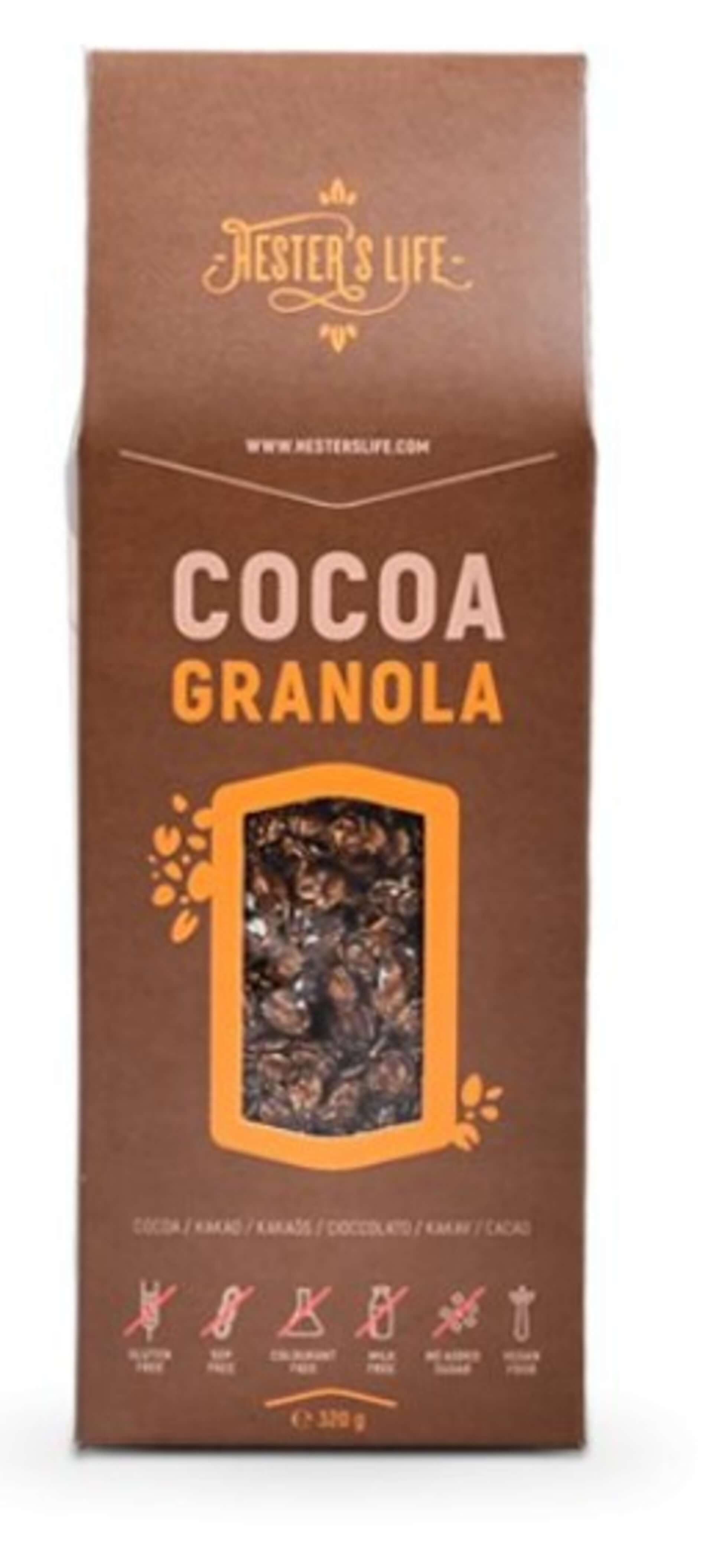 Hesters life Basic Kakaová granola 320 g