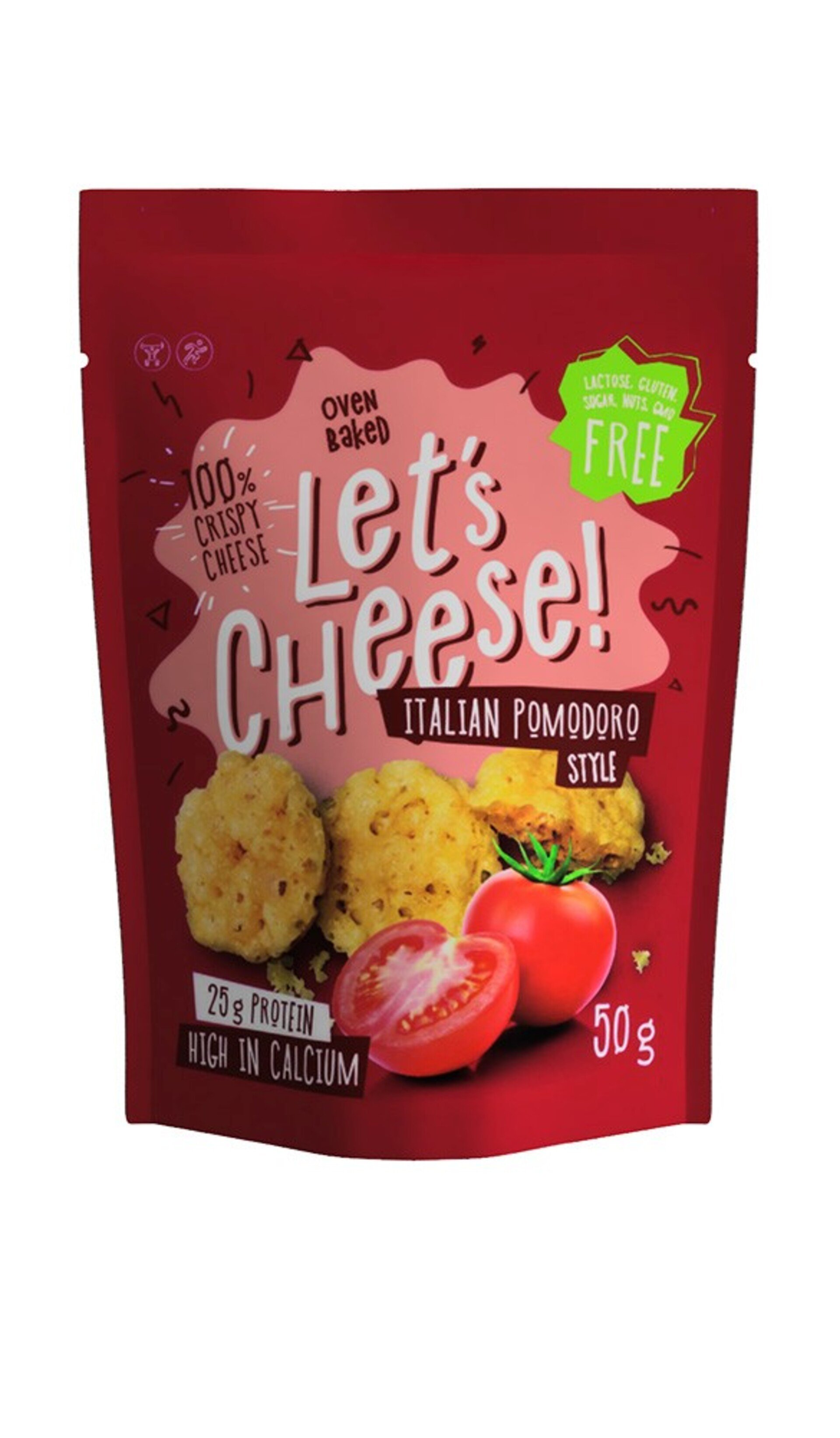 Let's Cheese Sýrový snack Italian Tomato 50 g