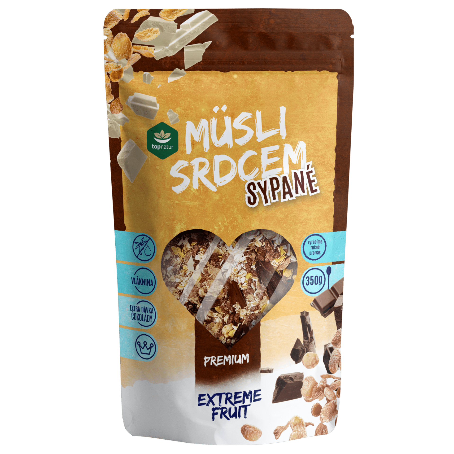 Topnatur Müsli srdcem extreme chocolate 350 g